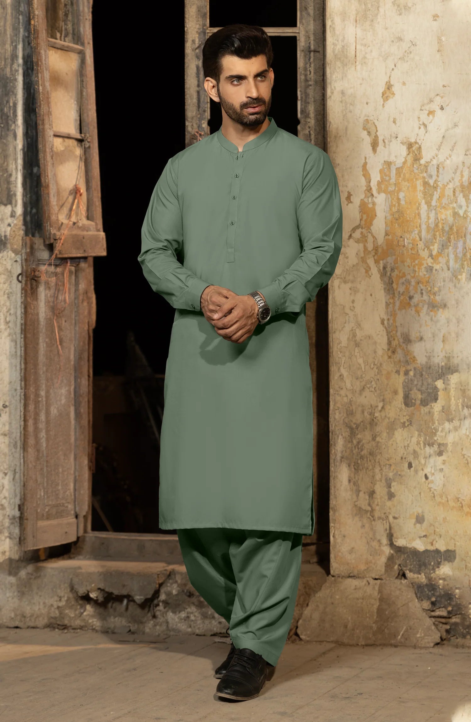 SAGE GREEN MEN,S UNSTITCH BOSKI