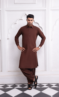 DARK BROWN MEN'S UNSTITCHED BOSKI