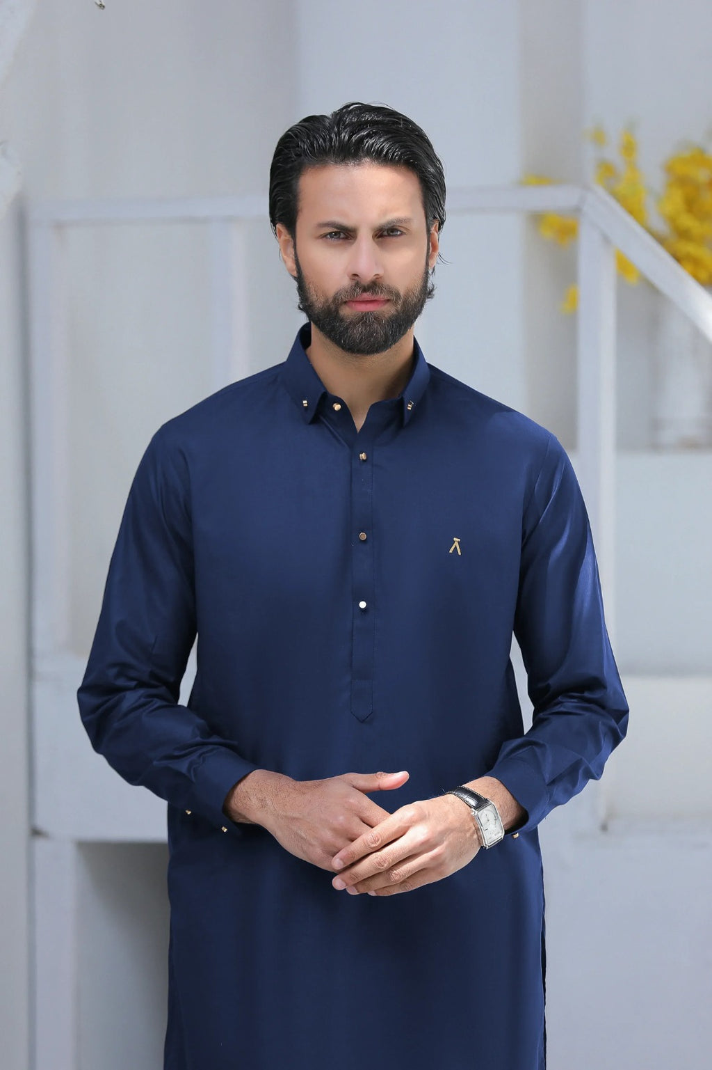 NAVY BLUE MEN'S UNSTITCHED