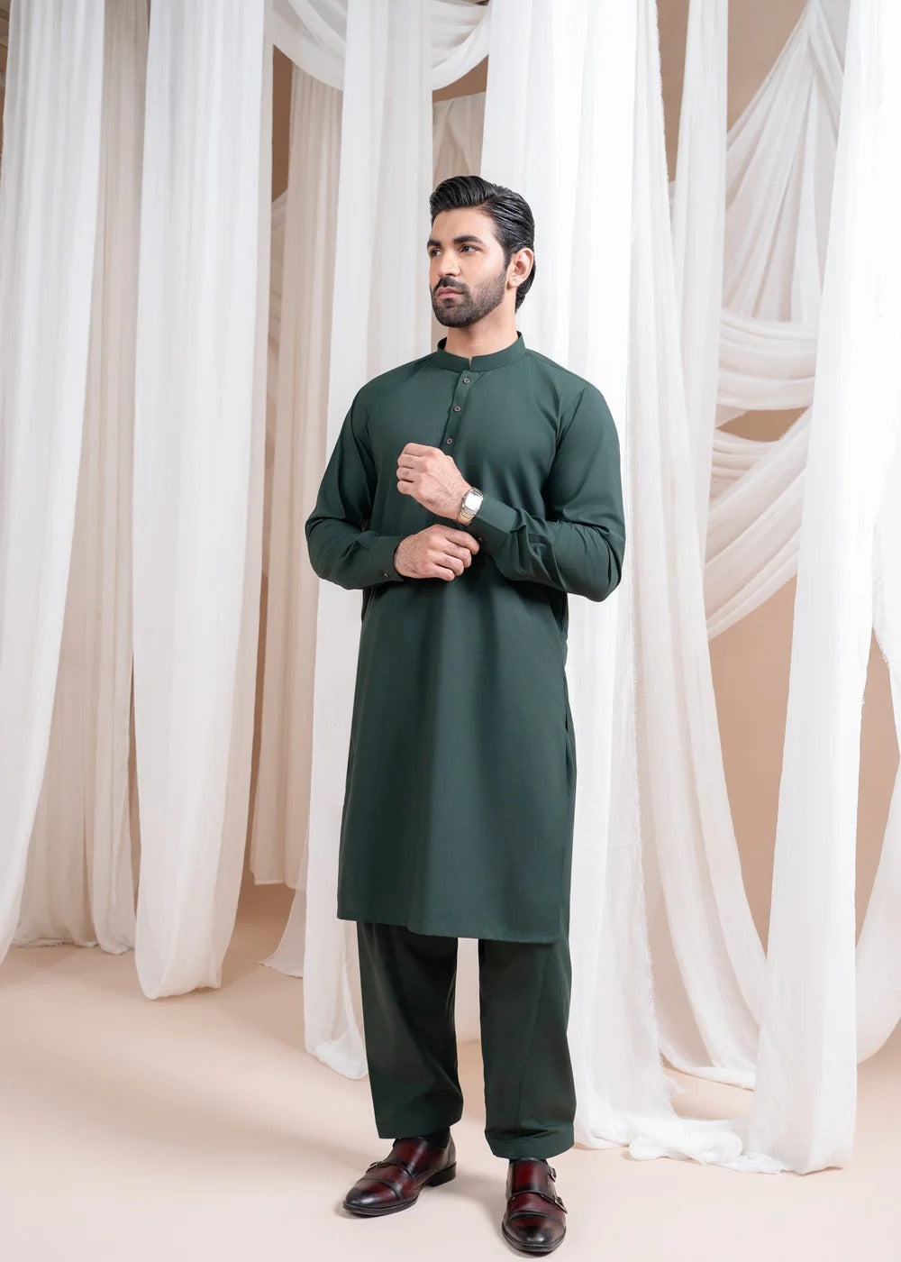 BOTTLE GREEN MEN'S UNSTITCHED BOSKI