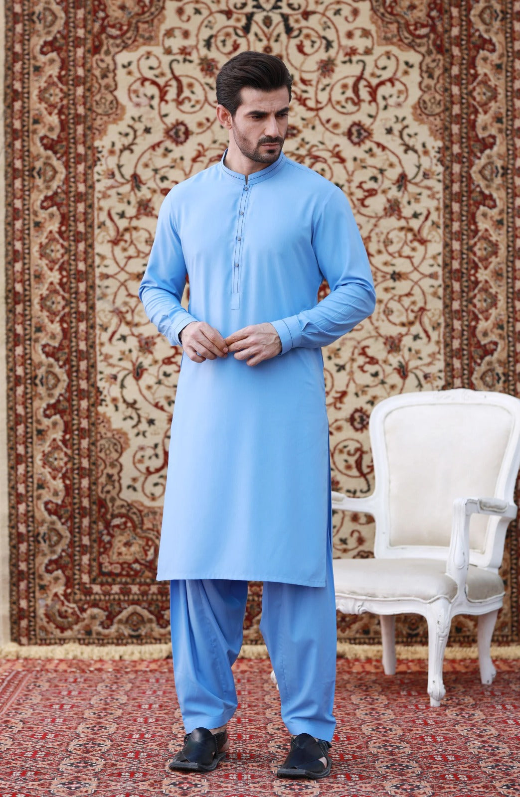 BABY BLUE MEN,S UNSTITCH BOSKI
